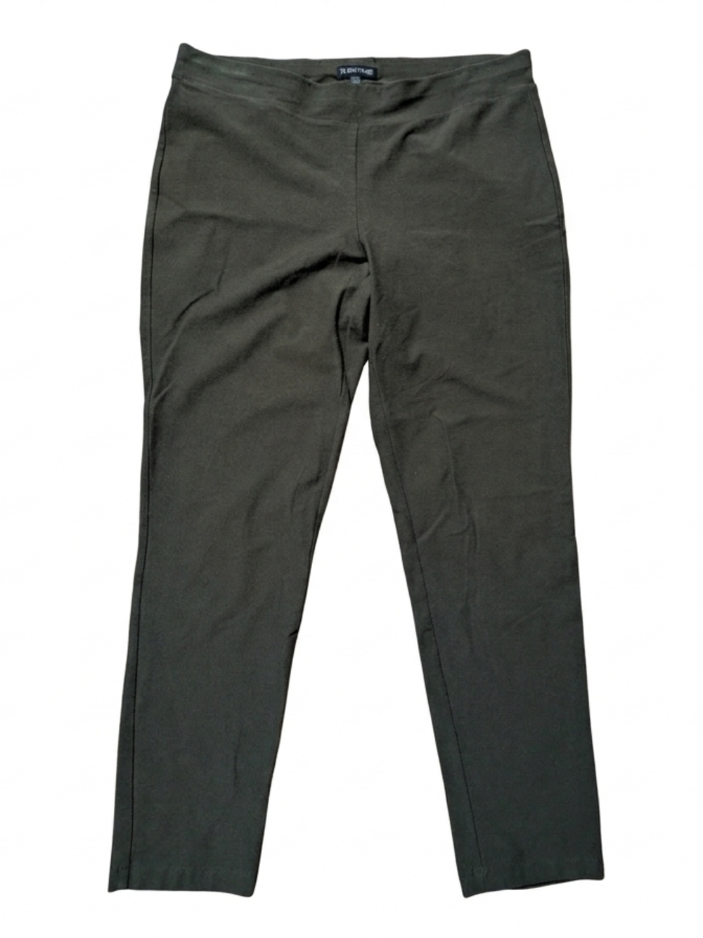EILEEN FISHER Olive Green Viscose Stretch Slim Ankle Pants Size Medium M Pinhole